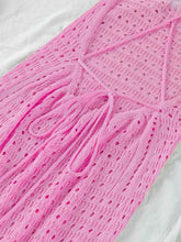 Load image into Gallery viewer, Sexy Knit Cut Out Tassel Spaghetti Strap Bodycon Beach Maxi Dress Summer Women&#39;s Holiday Club Party Outfit Swimsuit Cover Up K10