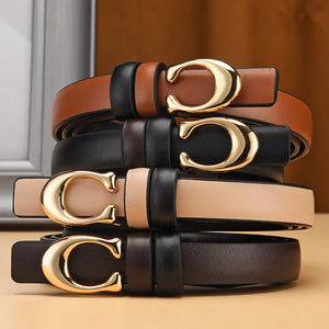 Women's Fashionable C-shaped Buckle Thin Belt