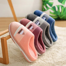 Load image into Gallery viewer, Men Indoor Home Non Slip Versatile Plush Cotton Slippers