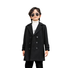 Load image into Gallery viewer, Kids Winter Wool Coat Windproof Outdoor Long Jacket