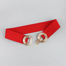 Load image into Gallery viewer, Women Simple Waist Elastic Ladies Band Round Buckle Belt