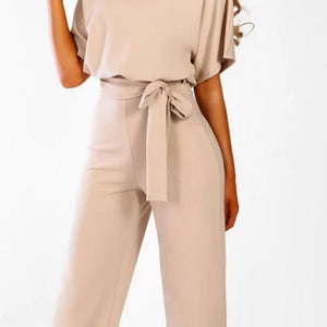 Ladies Jumpsuit  Elegant Ladies Tight Waist Slim Jumpsuit