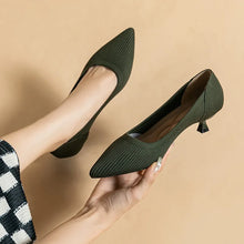 Load image into Gallery viewer, Women&#39;s High Heels Solid Color Knitted Shoe