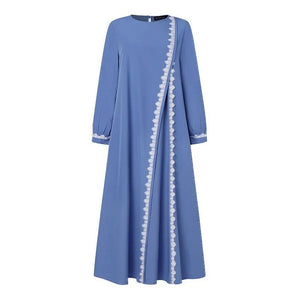 Women's Long Sleeve Lace Robe, Ramadan, Islamic, Arab, Muslima Dress
