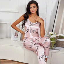 Load image into Gallery viewer, Women Satin Silk Pajamas Sets
