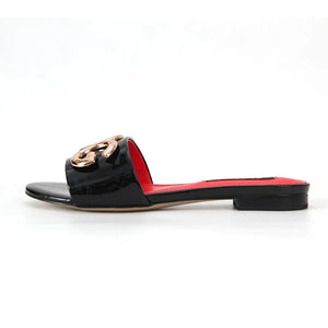 Women Flat Slides Mule Shoe