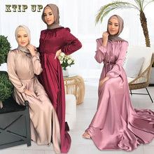 Load image into Gallery viewer, Muslim Long Kimono Hijab Dress for Women