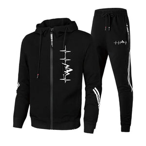 Men's high quality sports zipper hoodie + Pants