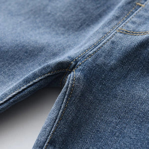 Girls Elegant Bow Denim Pants Sweet Bowknot Stretch Trousers