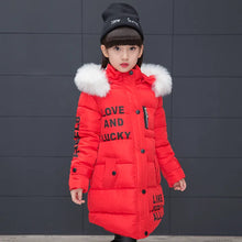Load image into Gallery viewer, Girls Fashion Fur Hooded Waterproof Outwear Jackets