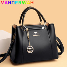 Load image into Gallery viewer, Women Soft Leather Luxury Designer 3 Layers Shoulder Crossbody Tote