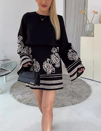 Embroidery Spliced Dress For Women