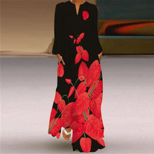 Load image into Gallery viewer, Winter Long Dress Women Print Full Sleeve