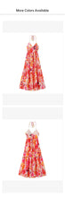 Load image into Gallery viewer, Women&#39;s Hanging Neck Collar Tassel Lacing Print Long Dress