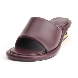 Women White Fend Mid Heel Sandals
