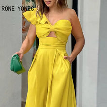 Load image into Gallery viewer, Women Elegant One Shoulder Jumpsuit