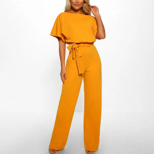 Ladies Jumpsuit  Elegant Ladies Tight Waist Slim Jumpsuit