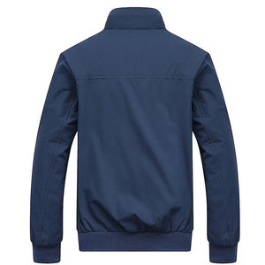 Men Casual Solid Color Bomber Jacket