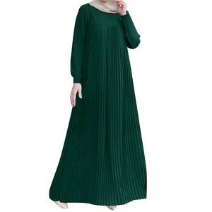 Women Muslim Abaya Dubai Long Sleeve Fashion A Line Robe Femme Islam Clothing
