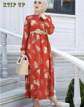 Load image into Gallery viewer, Muslim Long Kimono Hijab Dress for Women