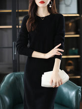 Load image into Gallery viewer, Women Round Neck Cashmere Dress