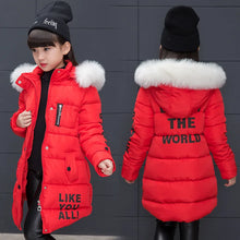 Load image into Gallery viewer, Girls Fashion Fur Hooded Waterproof Outwear Jackets