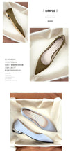 Load image into Gallery viewer, Women Flat Pumps Thin Low Heels for Women Pointed Toe Shallow Slip on Casual Work Office Female Elegant Shoes Zapatillas Mujer