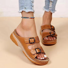 Load image into Gallery viewer, Women Fashion Thick Bottom Buckle Slippers