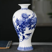 Load image into Gallery viewer, Elegant Blue and White Porcelain Vases