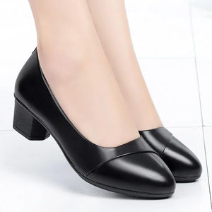 Women Colors Round Toe PU Leather Shoes