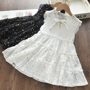 Girls Wedding Fashion Party Dresses Starry Sequins Outfits Gown