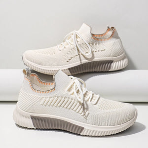 Women Lace Up Running Shoes Sporty Outdoor Sneakers