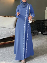 Load image into Gallery viewer, Women&#39;s Long Sleeve Lace Robe, Ramadan, Islamic, Arab, Muslima Dress