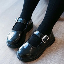 Load image into Gallery viewer, Girls Leather Fashion Princess Soft Sole Fashion School Shoes
