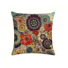 Load image into Gallery viewer, 1Pc Linen Mexican Elements Flower Blend Throw Pillow Case