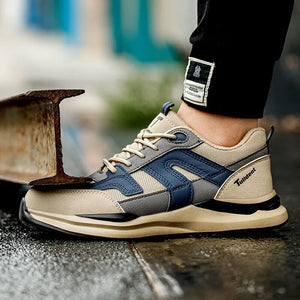 Men Safety Shoes With Steel Toe Cap Anti-smash Work Shoes