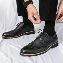 Load image into Gallery viewer, Mens Wingtip Leather Brogue Business Formal Oxford Shoes