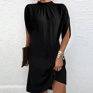 Women O Neck Short Sleeve Party Dress