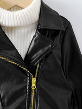 Load image into Gallery viewer, Boys Faux Leather Motorcycle Jackets Long Sleeve Outerwear Coat