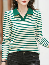 Load image into Gallery viewer, Women&#39;s striped POLO shirt