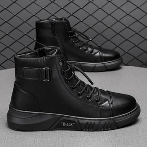 Men's Motorcycle Comfortable Platform Boots