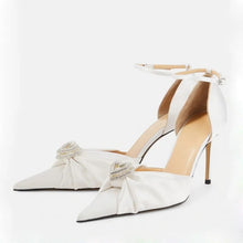 Load image into Gallery viewer, Women Pointed Heart Flower Thin High Heels Shoes