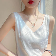 Load image into Gallery viewer, Niche Design Western-style Silk Camisole Women&#39;s V-neck Floral Print Tops