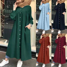 Load image into Gallery viewer, Muslim Long Kimono Hijab Dress for Women