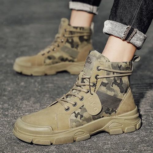 Men's Camo Martin Autumn/Winter Work Wear Casual Short Boots