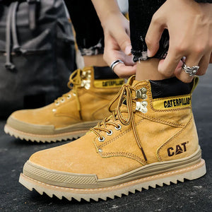 Men's Leather Martin Boots Workwear Outdoor Walking Anti Slip Work Shoes