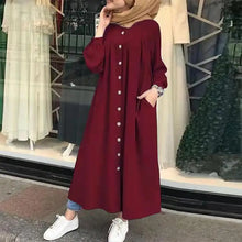 Load image into Gallery viewer, Muslim Long Kimono Hijab Dress for Women