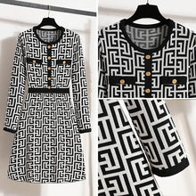 Load image into Gallery viewer, Women Knitted Dresses Elegant Fashion Vintage Dress