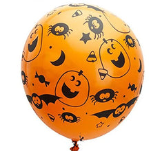 Load image into Gallery viewer, 30/10Pcs Scary Halloween Balloons Kids Toys Pumpkin Skeleton Ghost Bar Party Decor Balloon Halloween Black Orange Latex Balloon