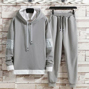 Men Hoodie Fitness Gym Sportswear Suit